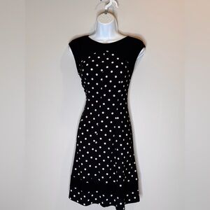 American Living Black and White Polka Dot Dress